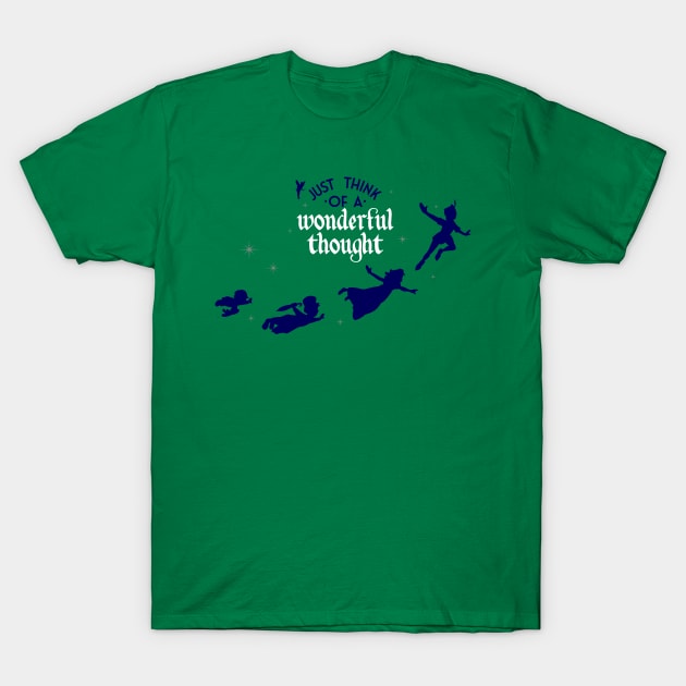 Peter Pan - Wonderful Thought Version 1 T-Shirt by Mouse Magic with John and Joie